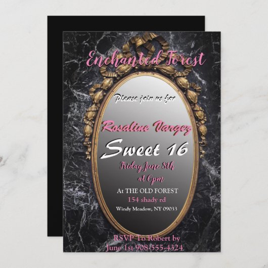 魔法鏡招待状 招待状 (正面/裏面)