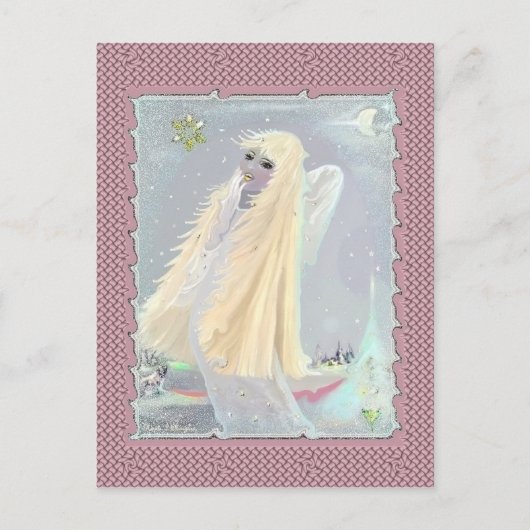 魔法雪、はがき ポストカード (正面)