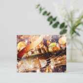 魔法音楽ノートのピアノの教師のフェスティバルの休日 シーズンポストカード (スタンド正面)