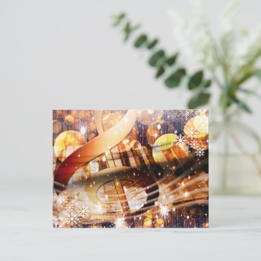 魔法音楽ノートのピアノの教師のフェスティバルの休日 シーズンポストカード (スタンド正面)