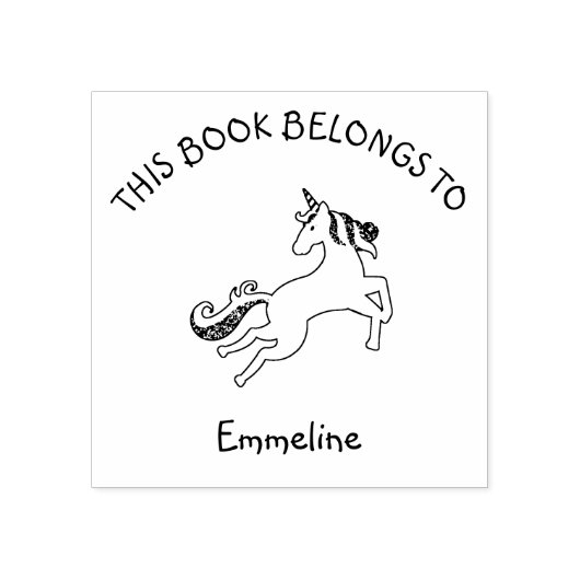 魔法飛んでいるのユニコーンこの本は名前に属している ラバースタンプ (インプリント)
