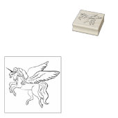 魔法飛んでいるのユニコーン ラバースタンプ (押印)