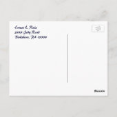 魔法飛んでいるカーペット誕生日サンキューポストカード ポストカード (裏面)