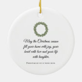 魔法馬クリスマスオーナメント – カスタムセラミック セラミックオーナメント (裏面)