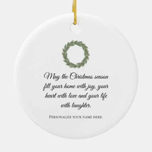 魔法馬クリスマスオーナメント – カスタムセラミック セラミックオーナメント (裏面)