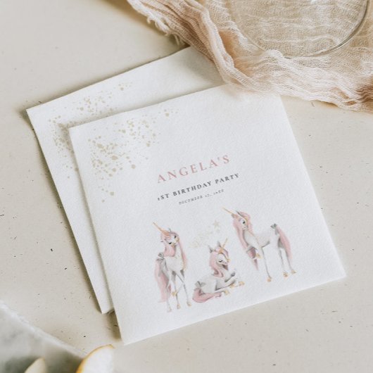 魔法魅力的ユニコーン紙ナプキン スタンダードカクテルナプキン