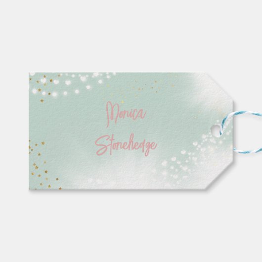 魔法魅惑の妖精オンザスイング子供の誕生日 ギフトタグ (正面(横))