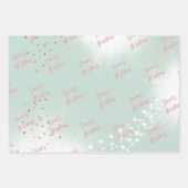 魔法魅惑の妖精オンザスイング子供の誕生日 ラッピングペーパーシート (正面3)