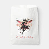 魔法魅惑フェアリーのシルエット子供の誕生日 フェイバーバッグ (正面)