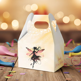 魔法魅惑フェアリーのシルエット子供の誕生日 フェイバーボックス