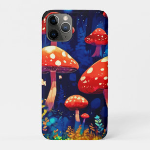 魔法鮮やかマッシュルームフォレストアート iPhone 11 PROケース