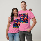 魔法鮮やかマッシュルームフォレストアート Tシャツ (ユニセックス)
