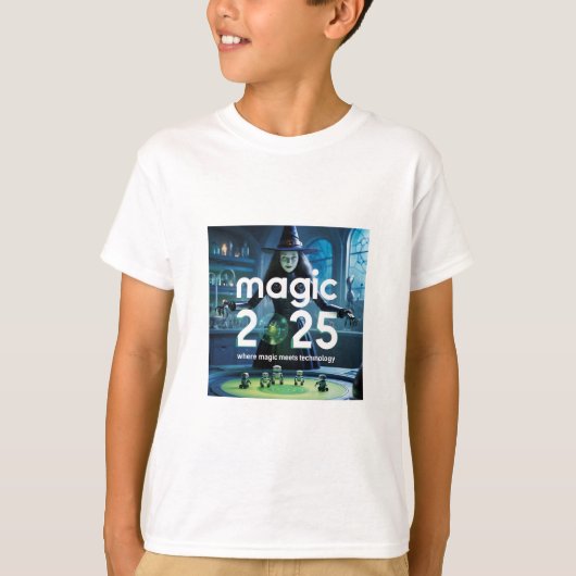 魔法2025：技術と魔法の融合 Tシャツ (正面)