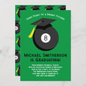 魔法8ボールプール卒業パーティー 招待状 (正面/裏面)