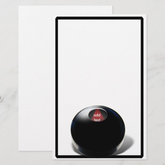 魔法8ボール 便箋 (正面/裏面)