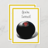 魔法8ボール(答えを追加) 招待状 (正面/裏面)