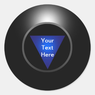魔法8 Ball – テキスト ラウンドシール