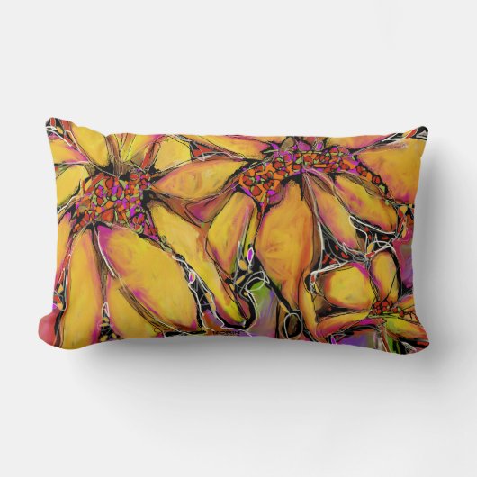 "魔法"ひまわり腰枕 ランバークッション (正面)