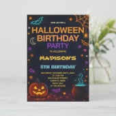 魔法&ウィザードハロウィーン誕生日招待状 招待状 (スタンド正面)