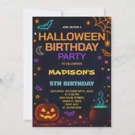 魔法&ウィザードハロウィーン誕生日招待状 招待状