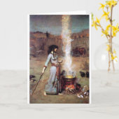 魔法・サークル、ジョン・ウィリアム・ウォーターハウス カード (黄色い花)