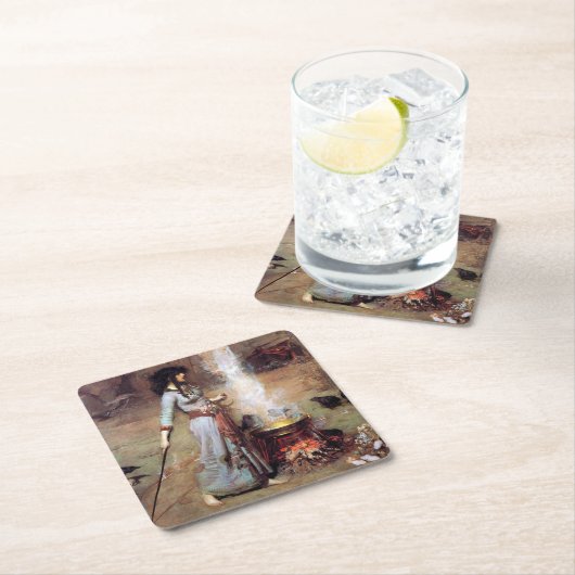 魔法・サークル、ジョン・ウィリアム・ウォーターハウス スクエアペーパーコースター (インサイチュ)