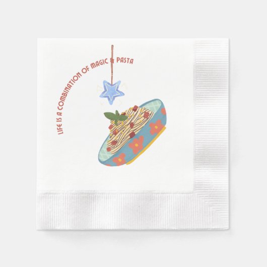 魔法&パスタナプキン 縁ありカクテルナプキン (正面)