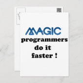 魔法・プログラマがより高速に実行 ポストカード (正面/裏面)