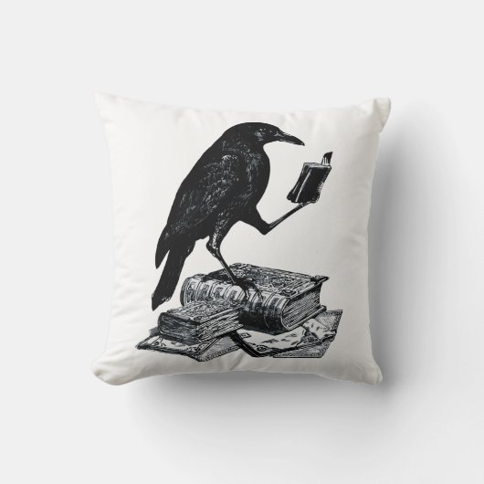 魔法・レーブンと学術書 クッション (正面)