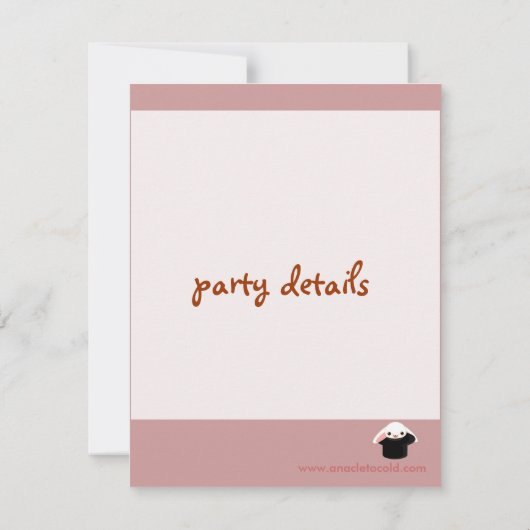 魔法 招待状 (裏面)