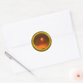 魔法AGATE、明るい黄鮮やか色オレンジ ラウンドシール (封筒)