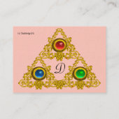 魔法ELFIC TALISMAN MONOGRAM，ピンク 名刺 (裏面)