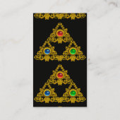 魔法ELFIC TALISMAN MONOGRAM，ブラック 名刺 (裏面)