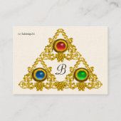 魔法ELFIC TALISMAN MONOGRAM，ホワイト 名刺 (裏面)