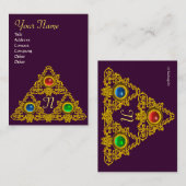 魔法ELFIC TALISMAN MONOGRAM,紫 名刺 (正面/裏面)