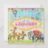 魔法GCはサーカスのヴィンテージの女の子の招待を結合します 招待状 (正面)