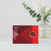 魔法RUBY、明るい赤鮮やか色ピンク 名刺 (スタンド正面)
