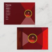 魔法RUBY、明るい赤鮮やか色 名刺 (正面/裏面)
