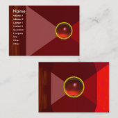 魔法RUBY、明るい赤鮮やか色 名刺 (正面/裏面)