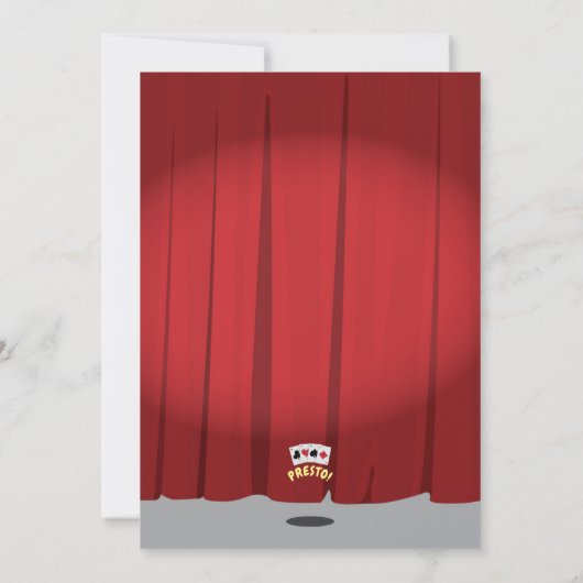 魔法Top Hatで誕生日パーティーの招待状を表示 招待状 (裏面)