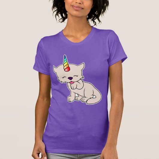魔法Unicorn Cat = Kittycorn Tシャツ (正面)