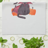 魔猫が世界を支配 キッチンタオル (折り畳み)