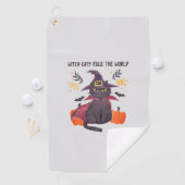 魔猫が世界を支配 ゴルフタオル (インサイチュ)