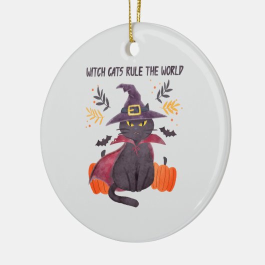 魔猫が世界を支配 セラミックオーナメント (左)