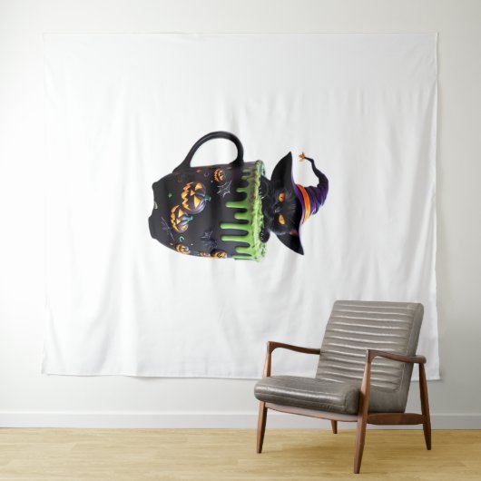 魔猫ハロウィーンコーヒーマグ – かわいい黒猫wi タペストリー (インサイチュ(横))