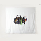 魔猫ハロウィーンコーヒーマグ – かわいい黒猫wi タペストリー (正面(横))