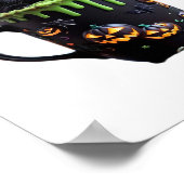 魔猫ハロウィーンコーヒーマグ – かわいい黒猫wi ポスター (角)