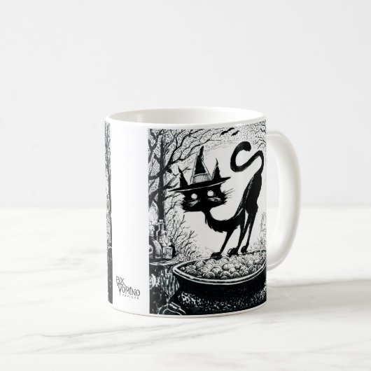 魔猫 コーヒーマグカップ (正面右)