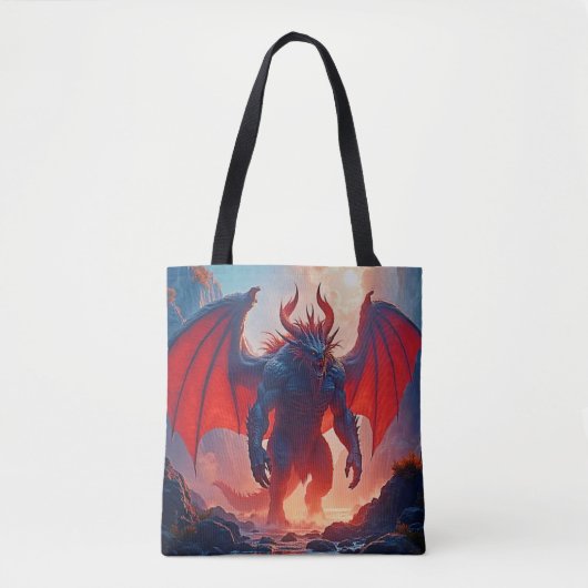 魔王:永遠のドラゴンの影芸術 トートバッグ (正面)