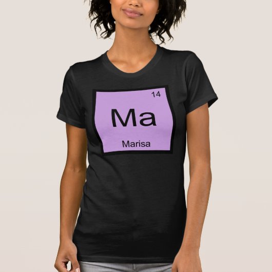 魔理沙 名前 化学 素子 周期表 Tシャツ (正面)